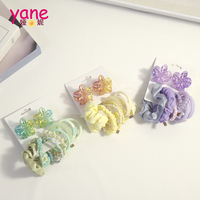 Ensemble d'accessoires capillaires mignons : mini pinces à cheveux fleuries et chouchous en tissu doux – Lot de 10 pièces – Vente en gros – Usine FAMA