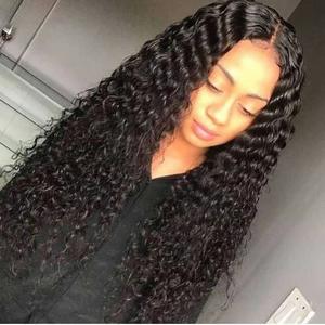 Peluca <span class=keywords><strong>de</strong></span> encaje frontal Europeo Americano para <span class=keywords><strong>mujer</strong></span> con pelo largo y rizado ondulado, tocado <span class=keywords><strong>de</strong></span> fibra química teñible - Product Image 4