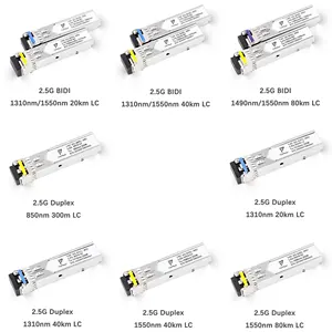 SFP 2.5G 300m 20千米40千米80千米160千米双工WDM/BIDI LC SC SFP模块光纤千兆以太网光纤收发器价格