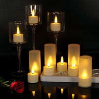 Ensemble de 12 bougies chauffe-plat LED sans flamme rechargeables, bougies chauffe-plat électriques LED