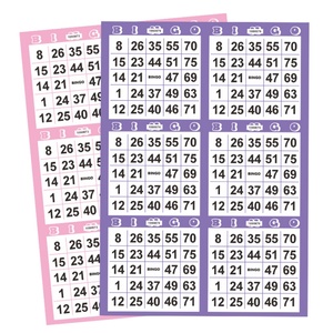 Hot Selling in Stock Wholesale Custom 20 <b>Sheets</b> CMYK Bingo Tickets for Sale Real Bingo Game - Product Image 1