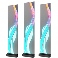 Pantalla Holográfica LED Invisible Enrollable para Ventanas, Atrae Clientes, Pantalla Holográfica LED Invisible Flexible
