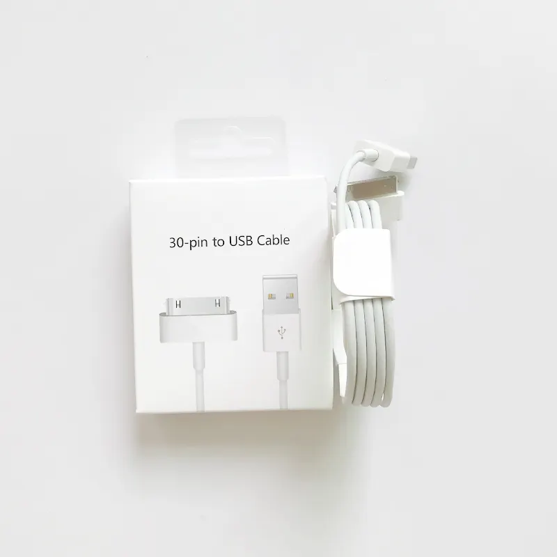 3 Foot 1 Meter for iPhone Cable Original Quality 2A 30 Pin Charging Cables for iPhone 4/4s USB Cable