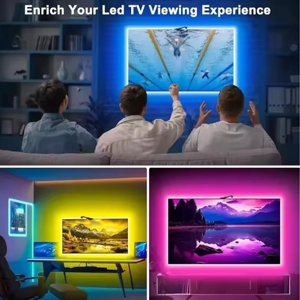 Bande Lumineuse <span class=keywords><strong>de</strong></span> Synchronisation TV Nouvelle Génération 5V WS2812B RIBIC avec Écran, Rétroéclairage TV, Capteur AR et Synchronisation Musicale - Product Image 5