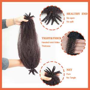 Amygirl 16-36 Inch Pre-Stretched Synthetic Afro Kinky Marley Twist Springy Pre-Separated Soft <b>Braids</b> Hair <b>Extension</b> 8 - Product Image 2
