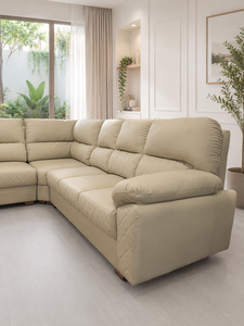 Sofá Esquinero Moderno Sudut Boston en Forma de L para Sala de Estar, Mueble de Sofá Personalizado con Tela Premium para Sala de Estar - Product Image 2