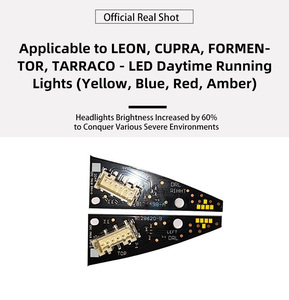 Liwiny pour LED DRL Jaune Bleu Rouge Ambre LEON <span class=keywords><strong>CUPRA</strong></span> FORMENTOR <span class=keywords><strong>TARRACO</strong></span> - Product Image 2
