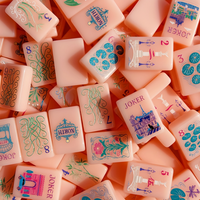 Étui rigide attrayant avec impression couleur vive pour les tuiles de Mahjong américain