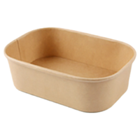 Bonne vente de boîte à lunch en papier kraft recyclable avec couvercle en PET pour une utilisation facile