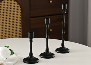 Light Luxury Style <strong>Candle</strong> <strong>Candle</strong> <strong>Holder</strong> Classical And Elegant Ornament Break-resistant Black <strong>Candle</strong> <strong>Holder</strong> - Product Image 6