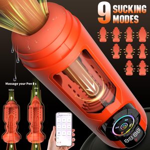 Vibrierende Stoß- und Saugmaschinen mit KI-Interaktion, APP-Steuerung und Heizfunktion – Automatischer <span class=keywords><strong>Masturbator</strong></span> und Penispumpe für Männer - Product Image 4