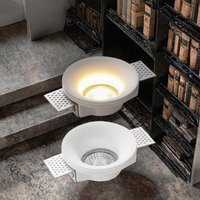 Spot LED encastré carré anti-éblouissement en plâtre au design moderne 7W/10W COB, lumière du jour 6000K, angle de faisceau 120°
