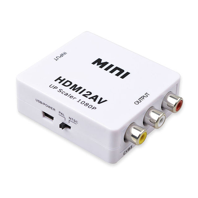 HD AV Converter with RCA HD Input and Output Video Display with AV Output and Color Display