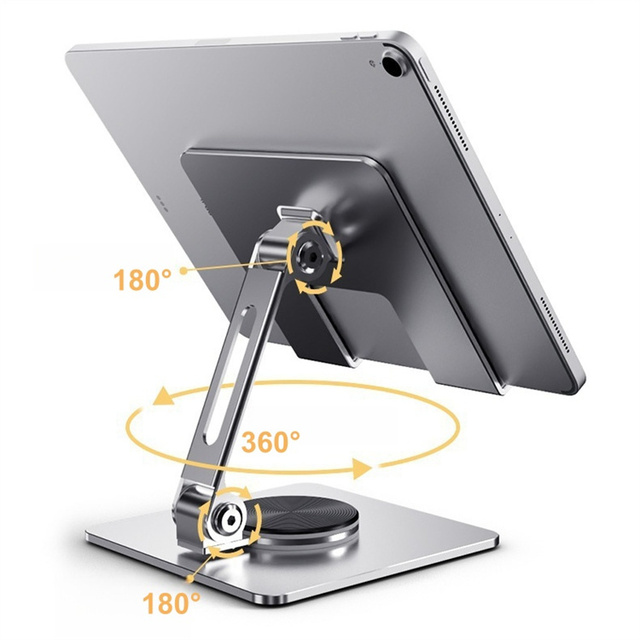 360 All-metal Carbon Steel Tablet Stand MT134-2 Angle Height Free Adjustment