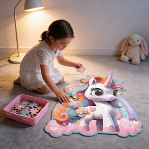 Unicorn Floor Puzzles Unicorn <strong>Toys</strong> Large 45 Piece Floor Puzzles <strong>for</strong> Kids Toddlers 3 4 5 6 7 <strong>8</strong> <strong>Year</strong> <strong>Old</strong> <strong>Girls</strong> - Product Image 5