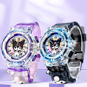 퍼즐 어린이 장난감 시계 만화 전자 발광 만화 디지털 포인터 쿼츠 테이블 어린이 창의적인 크리스탈 글루 액세서리 - Product Image 3