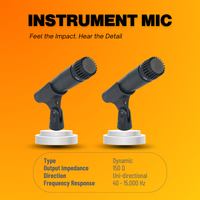 Kit de microphones professionnels filaires pour batterie, 7 pièces, micros cardioïdes en métal, pour instrument PGADMK7
