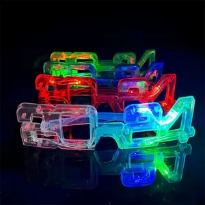 Últimas Light Up Luminous Glasses Ano 2024 Olhos LED Óculos brilhantes para 2024 Ano Novo Natal Halloween Party Supplies