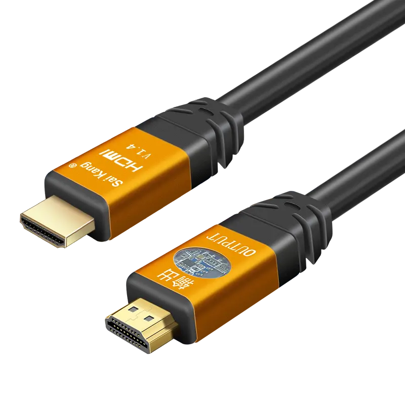 Cable Hdmi 4K de alta velocidad en Audio y Video Cables de 1,5 m a 20m Caja de cartón Monitor de computadora chapado en oro de 24K 2 años de trenza