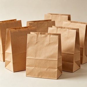 Bolsas de Papel Kraft Ecológicas sin Asas, Resistentes y Desechables para Compras, Regalos, Alimentos y Uso Diario - Product Image 5