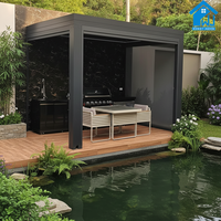 Sweet Home 1. Pergola motorisée en aluminium robuste sur mesure, revêtement poudré, haute qualité, installation facile, étanche, à lames orientables