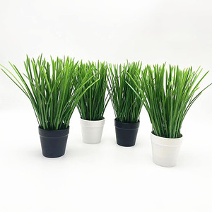 Plante artificielle d'oignon vert Paulon en pot, 29 cm de haut, blanc et noir, en plastique, pour décoration intérieure et extérieure, accessoires de mariage - Product Image 1