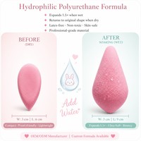 Éponge de maquillage douce en forme de larme JLY pour les maquilleuses et les femmes, applicateur de fond de teint et de poudre à double usage pour le maquillage quotidien