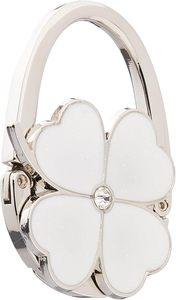 Gancho Plegable para Bolso White Clover, Elegante Colgador de Mesa para Bolsos, Cierre Magnético, Colgador de Bolsos de Terciopelo para Bodas y Cumpleaños - Product Image 2