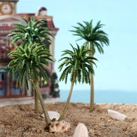 Modèle de palmier en plastique pour diorama, plante artificielle, simulation de cocotier, modèle de table de sable, accessoire tactique, décoration intérieure