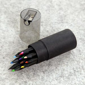 12 <span class=keywords><strong>colori</strong></span> Mini Golf tubo di carta Set di imballaggio nero matita in legno con temperamatite per bambini forniture per l'apprendimento - Product Image 4