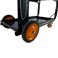 Chariot de soudage industriel pliable en acier à quatre roues durable avec cadre pour outils et soudage, service OEM disponible