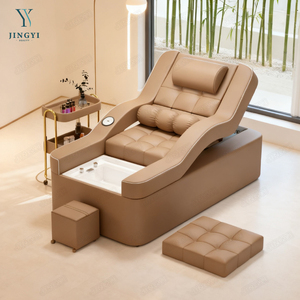 Sillón de Lavado de Cabello para Salón de Belleza, con Respaldo Reclinable, Spa para Pies, Masaje, Lavado de Cabello, Champú, Pedicura, Mesa de Spa para Cabeza, Cama de Champú - Product Image 2