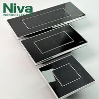 Interrupteur tactile intelligent Niva Luxury Acrylic Modern Panel, commande par application WiFi, 1 gang, norme universelle, garantie 5 ans, installation facile