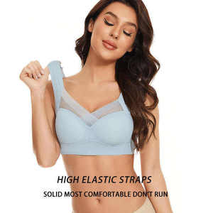 Custom <strong>Seamless</strong> Sports <strong>Bra</strong> for Women Full Coverage Soft Push Wireless Technology Breathable Cup Plus Size <strong>Tops</strong> for Ladies - Product Image 2
