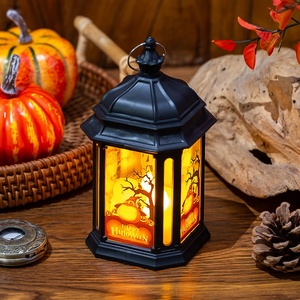 Décorations d'Halloween de luxe pour enfants, lanterne citrouille carrée à main avec forme de sorcière, fonctionnant sur piles, nouveau design, MOQ 1kg - Product Image 6