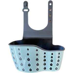 Panier égouttoir double couche suspendu pour évier, en PP, couleur verte, support de rangement suspendu pour marques indépendantes - Product Image 3