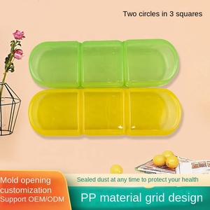 Wholesale Portable 3-Compartment <b>Large</b> Capacity Medicine Reminder <b>Box</b> Carry-On Pill Storage Case with Sub-<b>Packing</b> Feature - Product Image 3