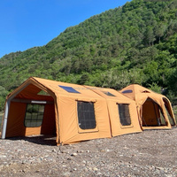 Nouvelle tente de camping gonflable automatique ronde kaki populaire pour le glamping en plein air