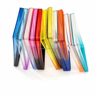 Étui de protection transparent anti-abrasion pour cartes de crédit, style mode, compatible avec les slabs gradés BGS/SGC, en TPU avec logo arc-en-ciel scintillant