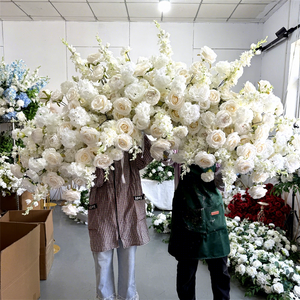 IF <span class=keywords><strong>G</strong></span> - Camino de Mesa Floral Decorativo en Oferta, Arcos Blancos de Lujo para Decoración de Recepciones de Boda - Product Image 1