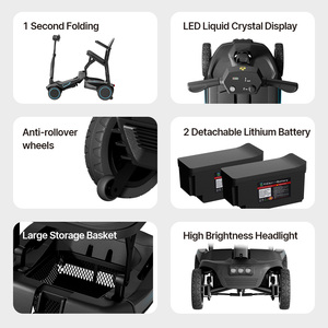 Scooter de mobilité pliable en 1 seconde ZW502 2026 à 4 roues pour adultes <span class=keywords><strong>handicapés</strong></span>, idéal pour les voyages en extérieur, avec moteur sans balais et structure en aluminium - Product Image 3