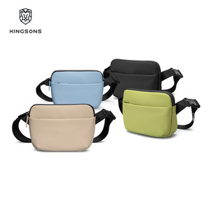 Kingsons Women's Chest <b>Bag</b> Water Resistant <b>Multi</b> <b>Compartment</b> Crossbody <b>Bag</b> For Everyday Use Solid Color With Zipper Closure - Product Image 1