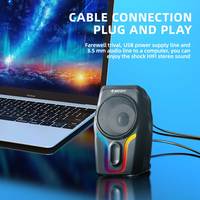 JERTECH S5 Speaker Mini portabel profesional, kotak suara Speaker tweeter kolom portabel dengan LED untuk kartu Tf pemutar musik Mp3