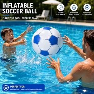 Ballon de football gonflable en PVC avec logo personnalisé, jouet de plage léger, ballon de sport pour piscine, activités estivales en plein air, cadeaux promotionnels - Product Image 2