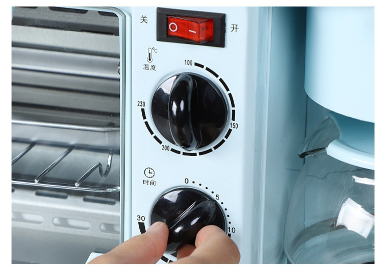 Kitchen Breakfast Oven 3 in 1 Electric Mini Oven for Baking Coffee Fried Eggs