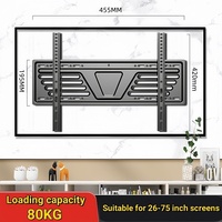 Soportes universales de TV de pantalla plana de 32-85 pulgadas de perfil bajo Soporte de TV duradero montado en la pared para LCD Plasma Diseño más fuerte Uso en la oficina