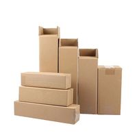 Boîte en carton ondulé pour livraison, emballage de parapluies et de chaussettes, recyclable, personnalisable, gaufrage, pelliculage mat, rigide, en forme de longue bande