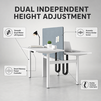Tables de bureau modernes en MDF à hauteur réglable électriquement, avec mémoire intelligente, postes de travail mobiles pour bureaux et immeubles de bureaux