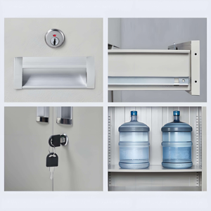 <span class=keywords><strong>Scaffali</strong></span> per <span class=keywords><strong>Ufficio</strong></span> dal Design Moderno Regolabili, Armadio Archivio in Acciaio a Prezzo Conveniente con Vetro e Lamiera Laminata a Freddo - Product Image 2