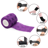 Bande de protection élastique antidérapante non tissée auto-adhésive de 5cm pour les doigts Bandage de couverture de tatouage